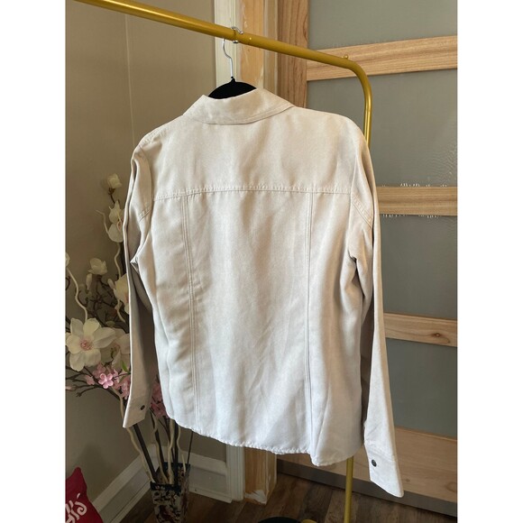 Croft & Barrow Woman Botton Down Shirt, Soft Suede Feel Collared Medium - Picture 7 of 8